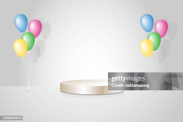 podium on gray background - dark studio background stock illustrations
