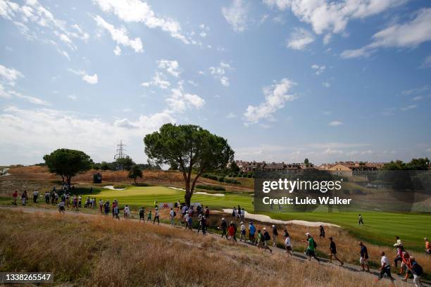 View of the 10th hole during Day Three of The Italian Open at Marco Simone Golf Club on September 04, 2021 in Rome, Italy.