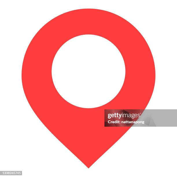 stockillustraties, clipart, cartoons en iconen met red pin symbol or icon - speld