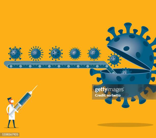 new variant of coronavirus - virus mutation stock illustrations