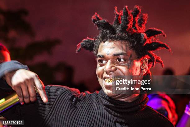 Kodak Black performs at the Miami Benefit concert for Haiti at Oasis Wynwood on September 03, 2021 in Miami, Florida.