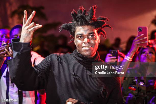 Kodak Black performs at the Miami Benefit concert for Haiti at Oasis Wynwood on September 03, 2021 in Miami, Florida.