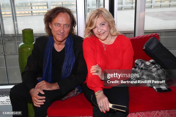 Singer Nicoletta and her husband Jean-Christophe Molinier attend the Oriental Song Festival at Institut du Monde Arabe on September 03, 2021 in...