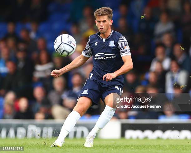 Harry Phillips of Southend United runs with the ball during the Vanarama National League match between Southend United and Wrexham at Roots Hall on...