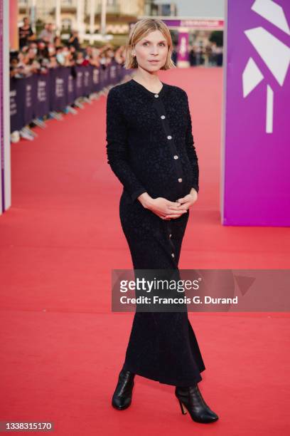 Clemence Poesy attends the "Nouvel Hollywood" Prize And "Flag Day" premiere during the 47th Deauville American Film Festival on September 04, 2021 in...