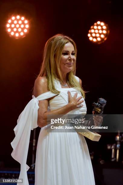 Ana Obregon attends closing ceremony at Iradier Arena during the FesTVal 2021 on September 04, 2021 in Vitoria-Gasteiz, Spain.
