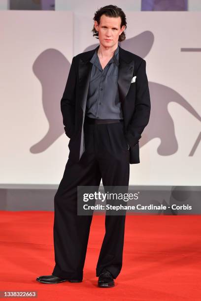 Matt Smith attends the red carpet of the movie "Last Night In Soho" during the 78th Venice International Film Festival on September 04, 2021 in...