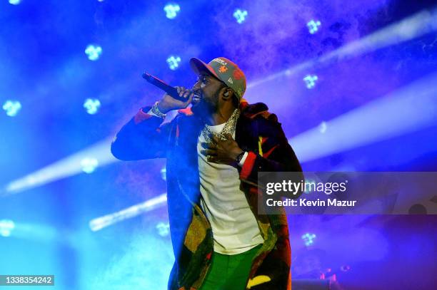 Meek Mill performs a surprise set during 2021 Made In America at Benjamin Franklin Parkway on September 04, 2021 in Philadelphia, Pennsylvania.