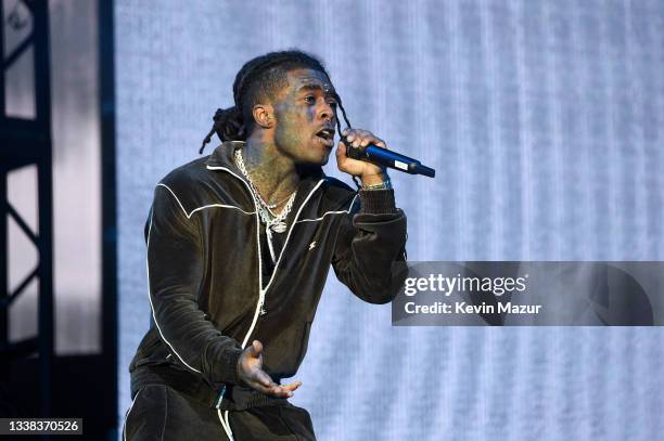 Lil Uzi Vert makes a surprise appearance during 2021 Made In America at Benjamin Franklin Parkway on September 04, 2021 in Philadelphia, Pennsylvania.