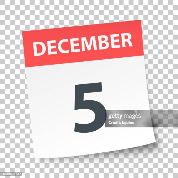 bildbanksillustrationer, clip art samt tecknat material och ikoner med december 5 - daily calendar on blank background - day 5