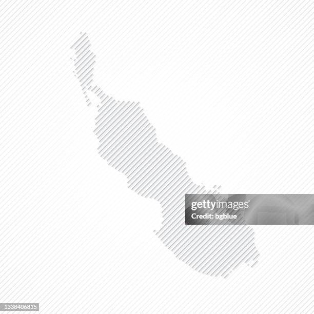 stockillustraties, clipart, cartoons en iconen met bougainville map designed with lines on white background - bougainville