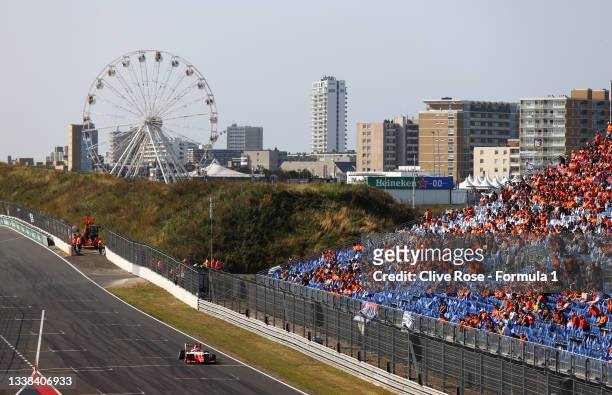 Dennis Hauger of Norway and Prema Racing drives during race 3 of Round 6:Zandvoort of the Formula 3 Championship at Circuit Zandvoort on September...