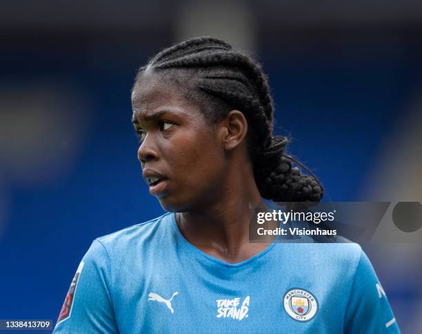 Khadija Shaw of Manchester City during the Barclays FA Women's Super League match between Everton Women and Manchester City Women at Goodison Park on...