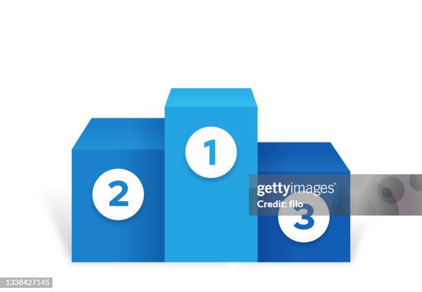 ilustrações de stock, clip art, desenhos animados e ícones de winner podium ranking first second third 123 place - pódio