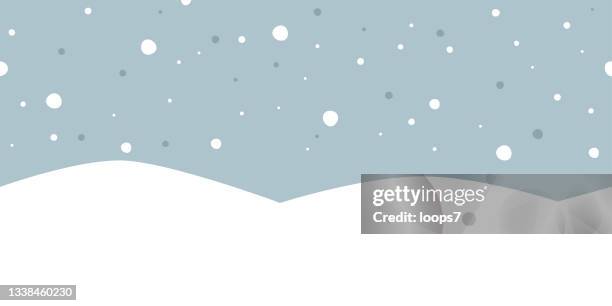 winter landscape horizontal seamless - fairytale background stock illustrations