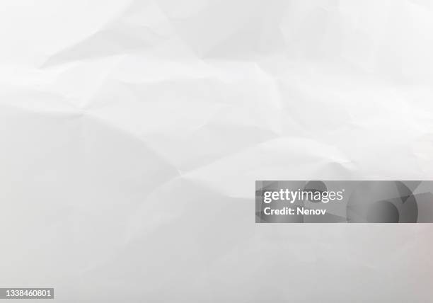 image of a white crumpled paper surface - crumpling stock pictures, royalty-free photos & images