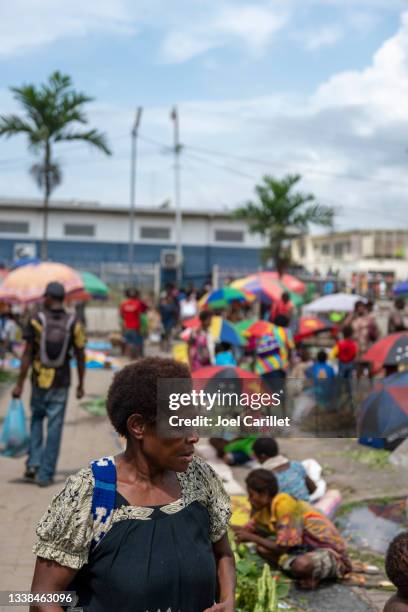 market in wewak, papua new guinea - papua new guinea market stockfoto's en -beelden