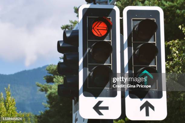 red and green traffic light - sion suiza fotografías e imágenes de stock