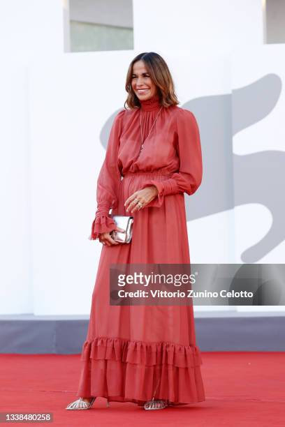 Cristina Parodi attends the red carpet of the movie "Illusions Perdues" during the 78th Venice International Film Festival on September 05, 2021 in...