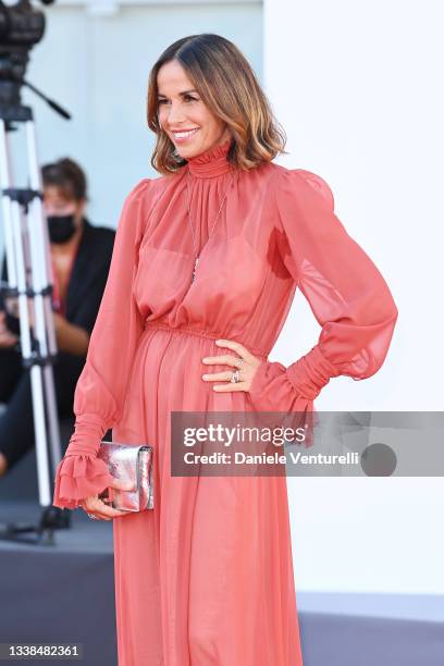 Cristina Parodi attends the red carpet of the movie "Illusions Perdues" during the 78th Venice International Film Festival on September 05, 2021 in...