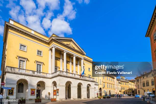 piacenza, municipal theater (emilia-romagna, italy) - municipal theater stock pictures, royalty-free photos & images