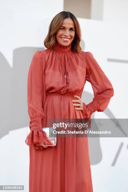 Cristina Parodi attends the red carpet of the movie "Illusions Perdues" during the 78th Venice International Film Festival on September 05, 2021 in...