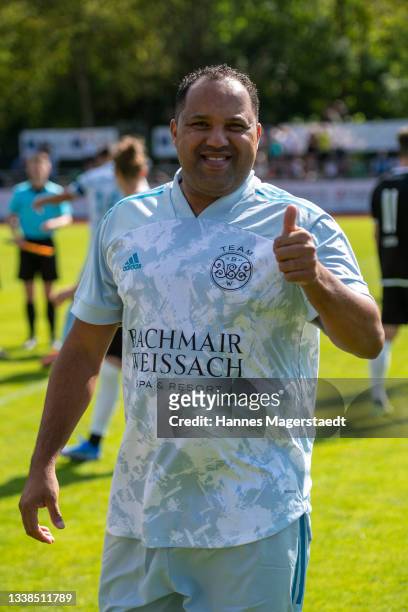 Aílton during the Bachmair Weissach VIP Charity Football Match at Stadion am Birkenmoos on September 05, 2021 in Rottach-Egern, Germany.