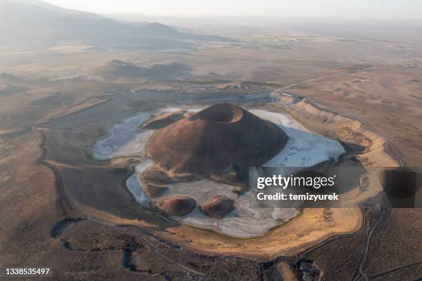 meke crater lake - cinder cone volcano stock pictures, royalty-free photos & images