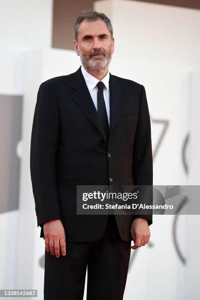 Xavier Giannoli attends the red carpet of the movie "Illusions Perdues" during the 78th Venice International Film Festival on September 05, 2021 in...