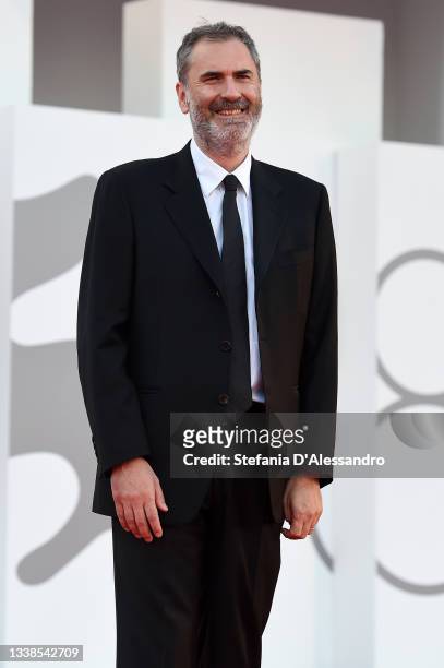 Xavier Giannoli attends the red carpet of the movie "Illusions Perdues" during the 78th Venice International Film Festival on September 05, 2021 in...
