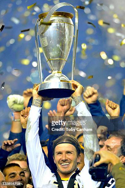 David Beckham at the MLS cup final held at The Home Depot Center on November 20, 2011 in Carson, California.
