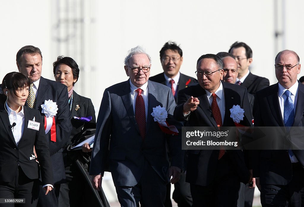 Warren Buffett Attends Opening Of Tungaloy's New Plant