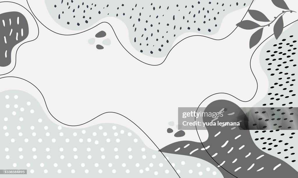 Vector Pagg Modern Abstract Floral Art Vector Leaves Background High-Res Vector ...