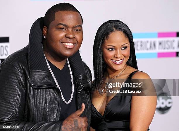 Sean Kingston and Maliah Michel arrive at the 2011 American Music Awards held at Nokia Theatre L.A. LIVE on November 20, 2011 in Los Angeles,...