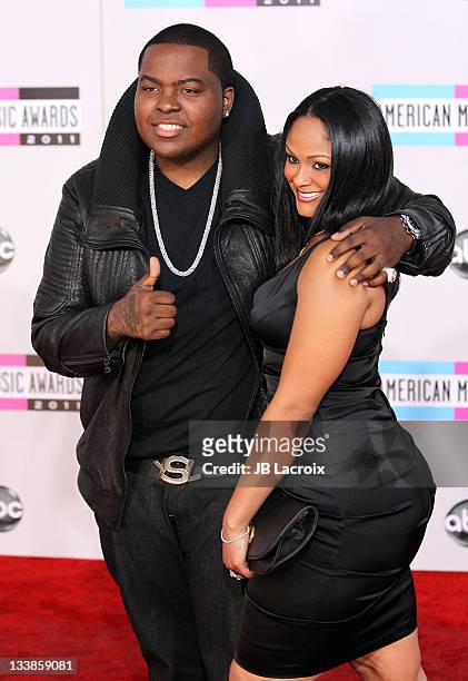 Sean Kingston and Maliah Michel arrive at the 2011 American Music Awards held at Nokia Theatre L.A. LIVE on November 20, 2011 in Los Angeles,...
