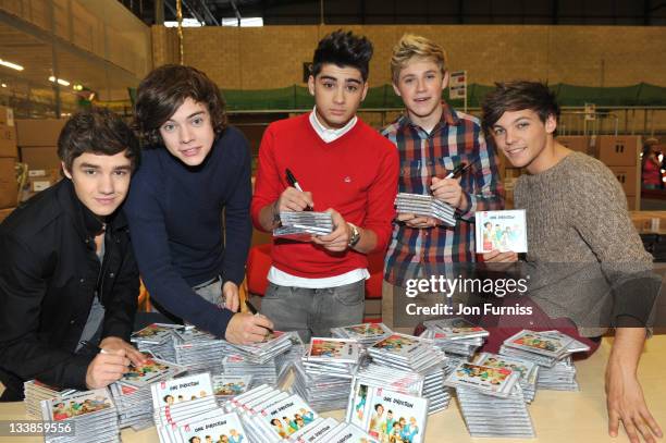 Liam Payne, Harry Styles, Zayn Malik, Niall Horan and Louis Tomlinson of One Direction launch new album and Black Friday Deals Week at Amazon.co.uk's...