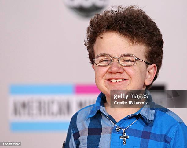 Keenan Cahill arrives at the 2011 American Music Awards held at Nokia Theatre L.A. LIVE on November 20, 2011 in Los Angeles, California.