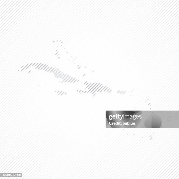 caribbean map designed with lines on white background - galapagos stock illustrations