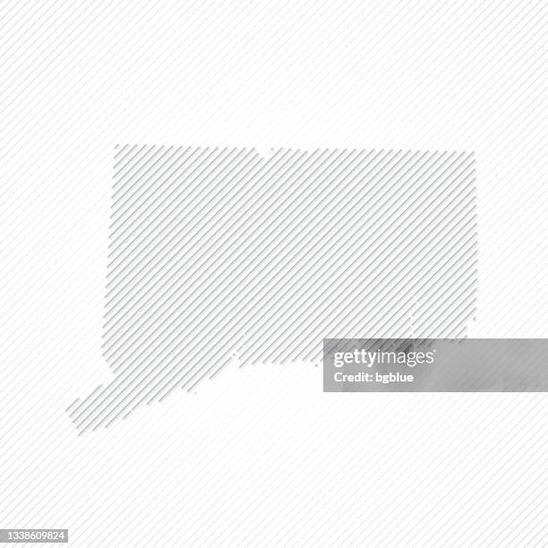 connecticut map designed with lines on white background - bridgeport connecticut stock illustrations