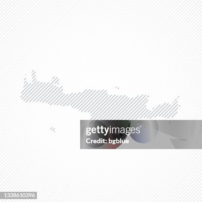 Crete Line Map Crete Map Designed With Lines On White Background High-Res Vector ...