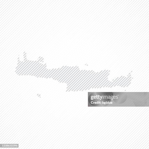 Crete Line Map Crete Map Designed With Lines On White Background High-Res Vector ...