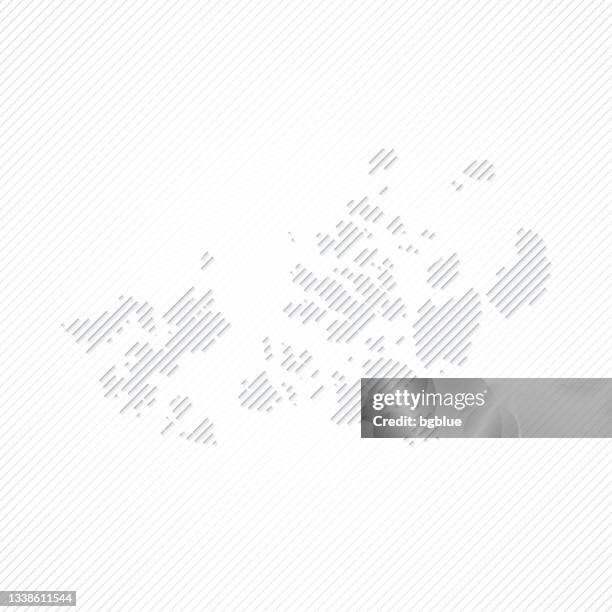 franz josef land map designed with lines on white background - arctic background stock illustrations