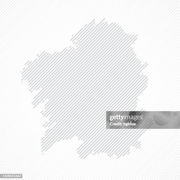 galicia map designed with lines on white background - santiago de compostela stock illustrations