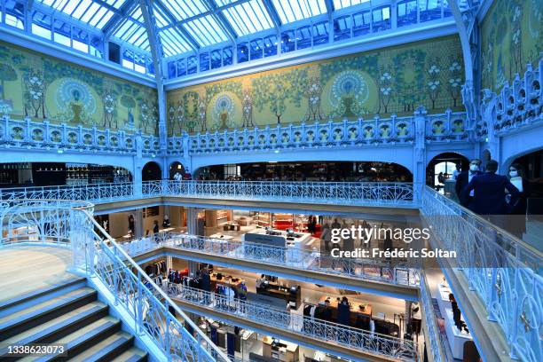 Views of the Samaritaine luxury department store building, operated by LVMH Moet Hennessy Louis Vuitton, stands beside the Pont Neuf bridge in Paris...