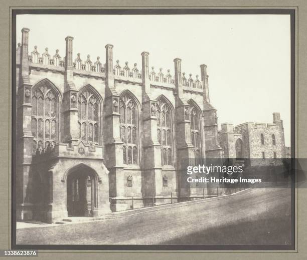 St. George's Chapel, Windsor, circa 1843/47. A work made of salted paper print. Artist William Henry Fox Talbot.