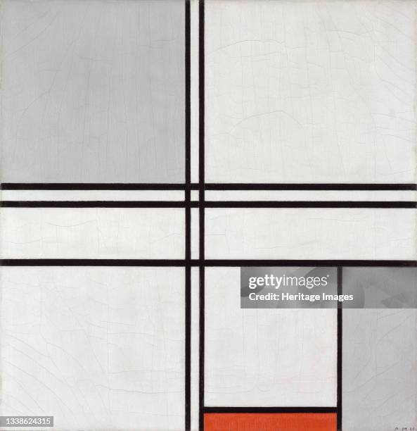 Composition Gray-Red, 1935. Artist Piet Mondrian.