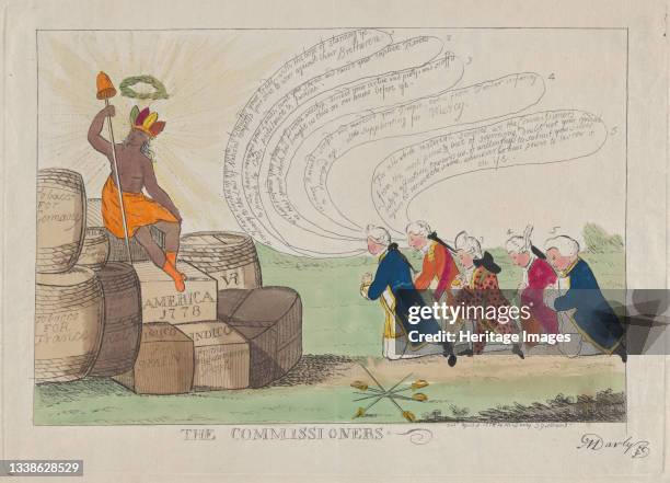 The Commissioners, April 1, 1778. [Lord Admiral Richard Howe, General Sir William Howe, Lord Frederick Carlisle, William Eden and Commodore George...