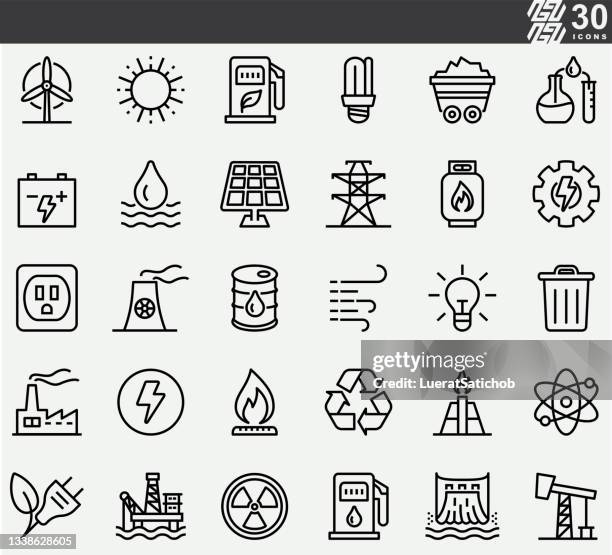 symbole für strom- und energieleitungen - fuel efficient stock-grafiken, -clipart, -cartoons und -symbole