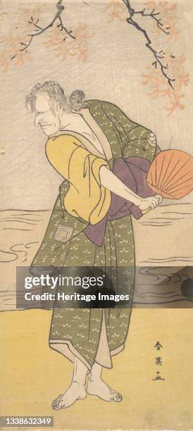 Unidentified Actor of the Ichikawa Line as an Old Woman, circa 1795. Artist Katsukawa Shun'ei.