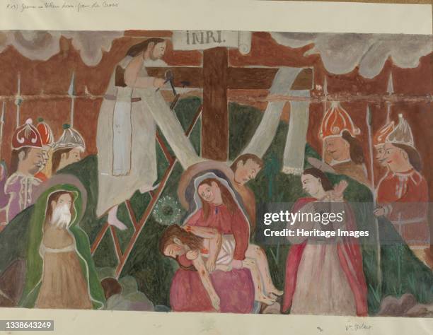 Station of the Cross No. 13: 'Jesus is Taken Down from the Cross', circa 1936. Artist William Herbert.